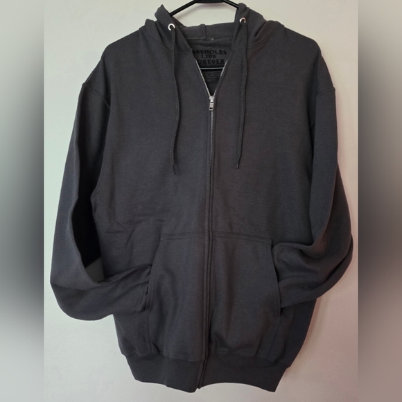 ALF - Assholes Live Forever - Zip Up Hoodie - Medium - Gray - NWOT - Picture 2 of 4